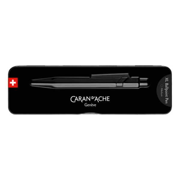 Caran d'Ache, Kugelschreiber, XL, 849 black code, schwarz, slim case